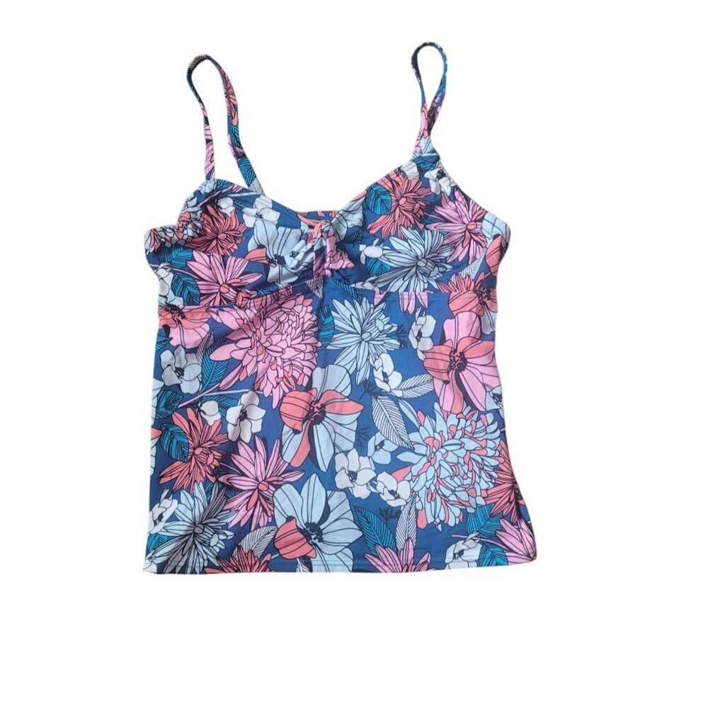 NWT Swimsuit For All Women's Floral Strapped Bathing Suit Tankini Size 10C/D